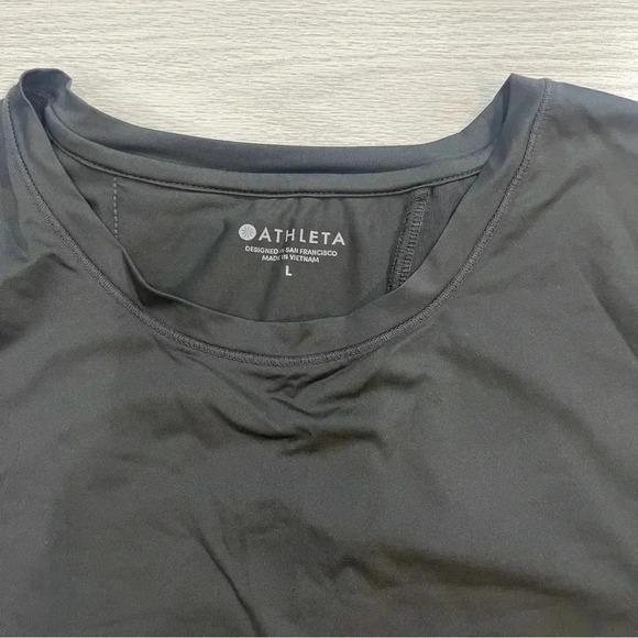 Athleta Dark Gray Athletic Running Long Sleeve Top Shirt Womens Size L - Picture 3 of 10